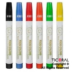 MARCADOR DE TINTA COMESTIBLE FOOD COLORS MULTICOLOR SURTIDO Nro.1 X 6 MARCADORES